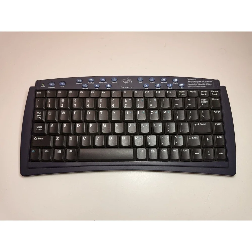 🔹 Gyration GP120 Wireless Mobile Keyboard – Compact Multimedia Layout 🔹